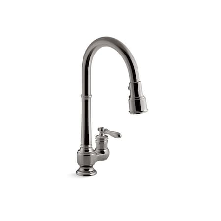 KOHLER K-99260 Artifacts Pull-down kitchen sink faucet with three-function sprayhead